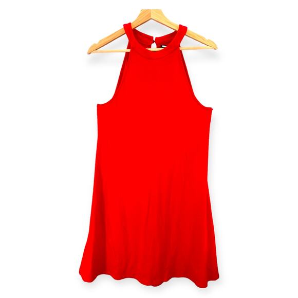 Express Red Halter Keyhole Ladies Midi Sundress Dress | Sz S [A36] - Picture 2 of 7